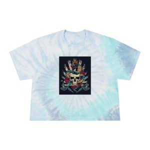 Women's Tie-Dye Crop Tee Snake & Skull