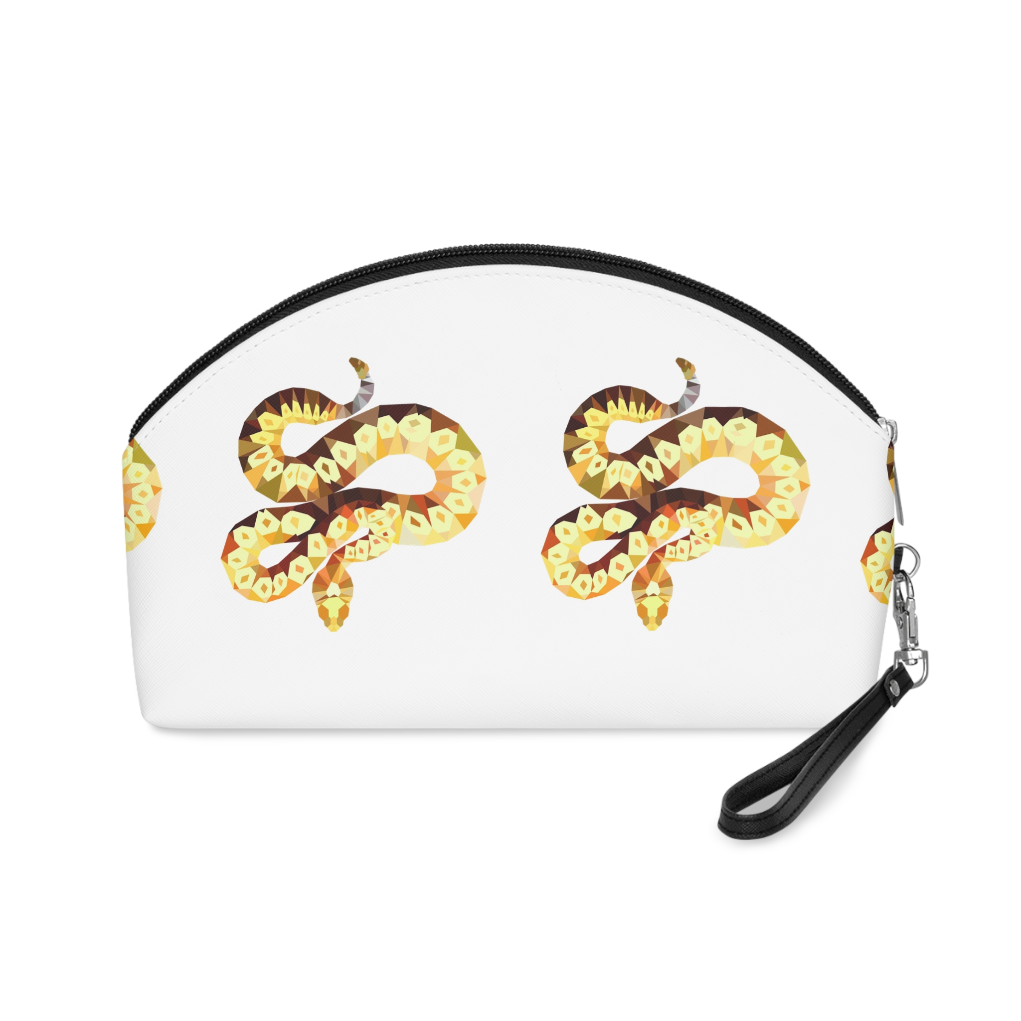Cobra Signo Zodiaco Serpiente Poligonal Cobra Curva Amarilla Makeup Bag - Image 2