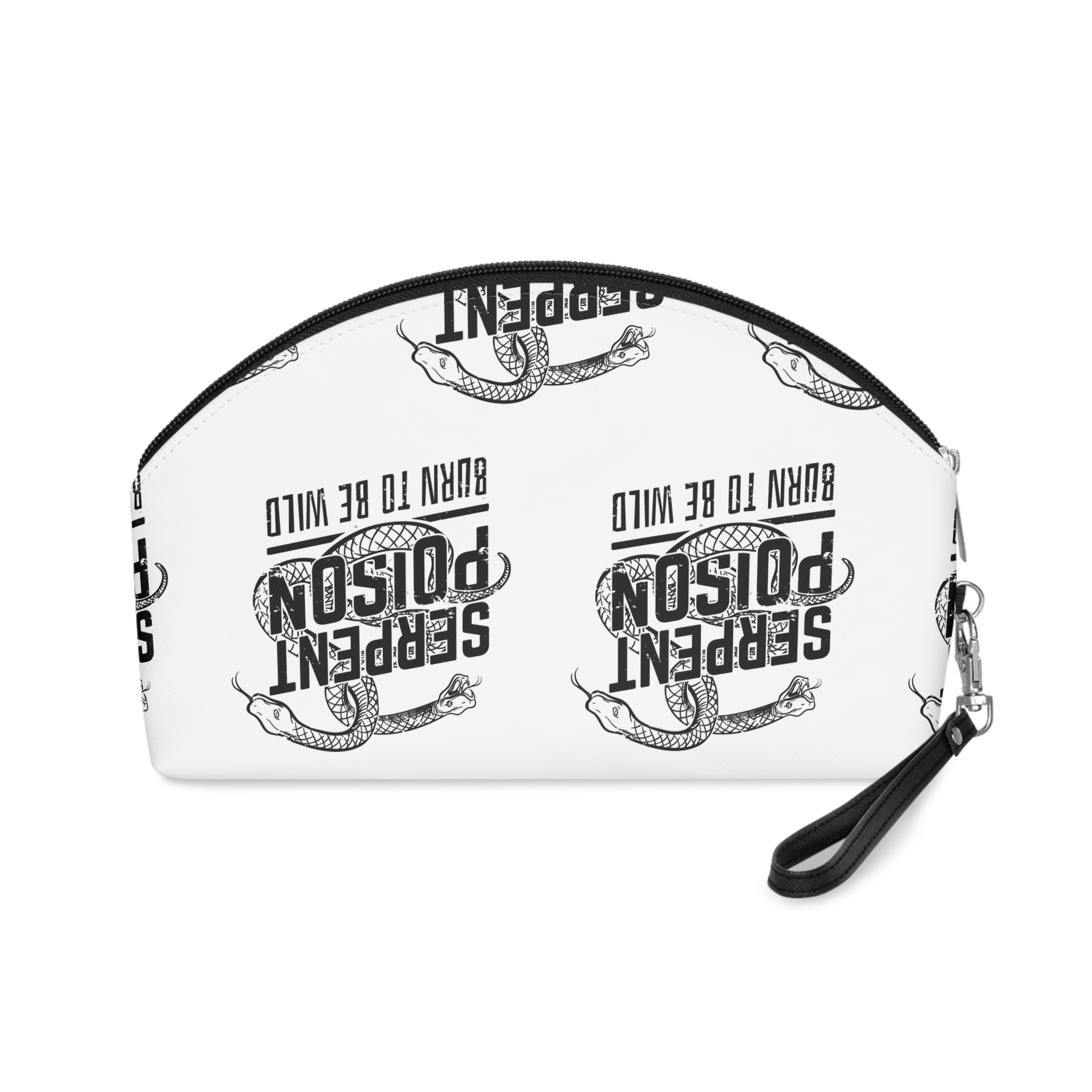 Born Be Wild Illustration Viper Snake Serpent Poison Makeup Bag - Image 2