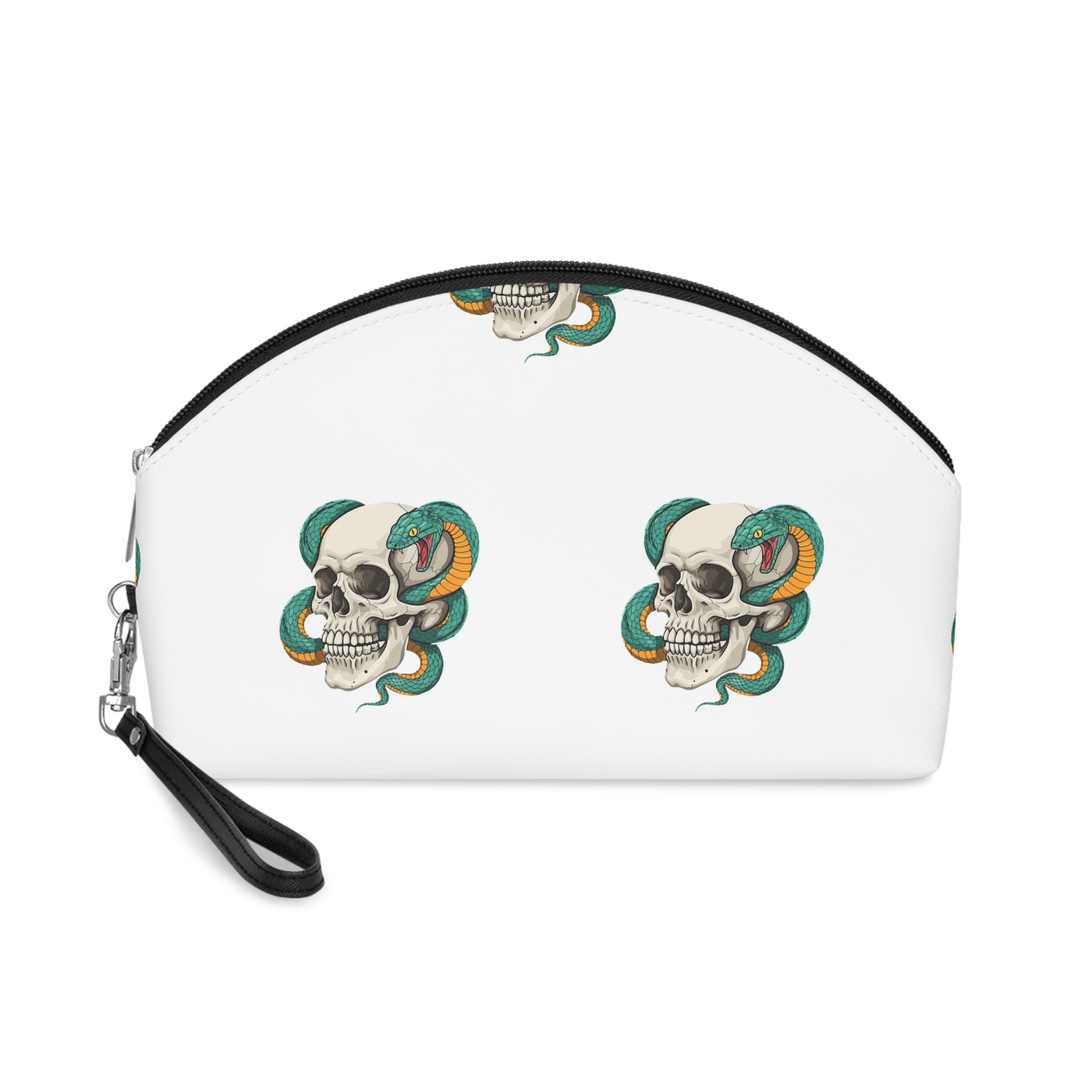 Cow Eat Grass Big Tree Vector Logo Design Makeup Bag