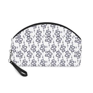 Blue Serpiente Patron Makeup Bag