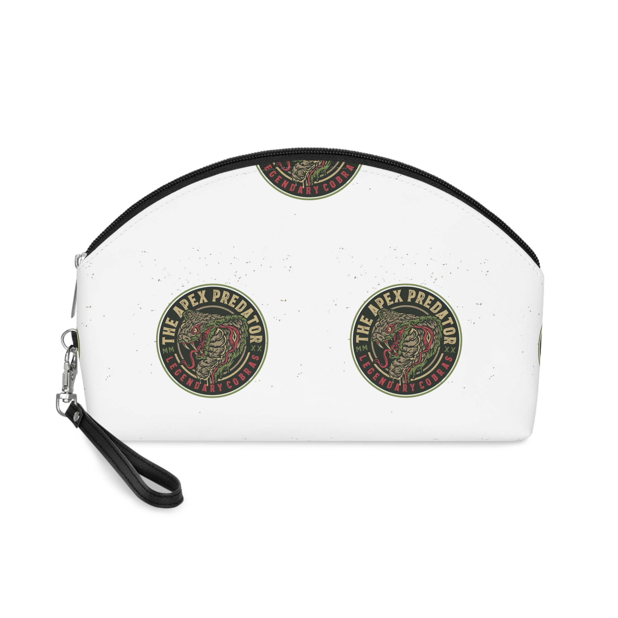 Cobra Head Vintage Badge Hand Drawn Illustration Makeup Bag