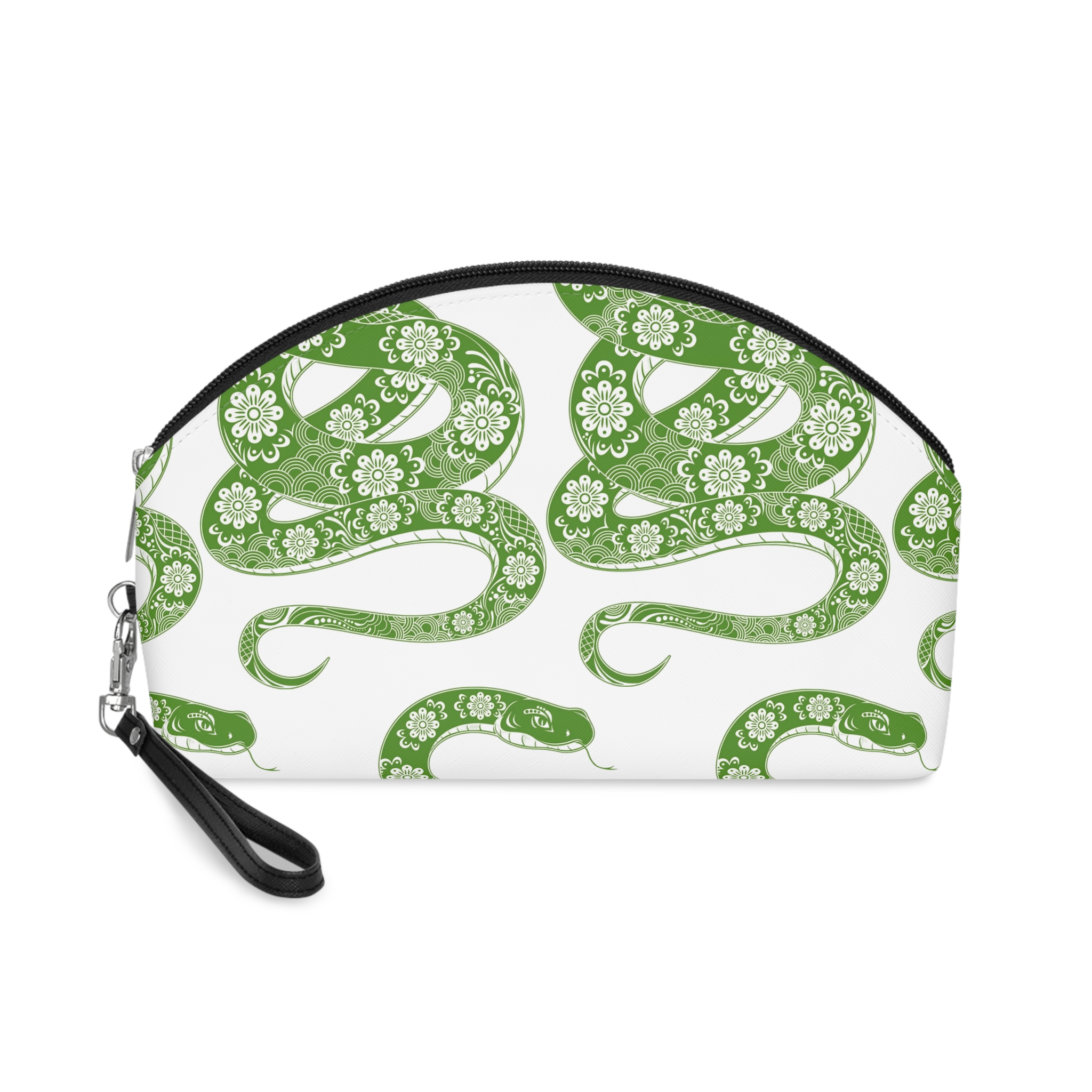 Ano Nuevo Chino Serpiente Zodiaco Serpiente Verde Patrones Decorativos Makeup Bag