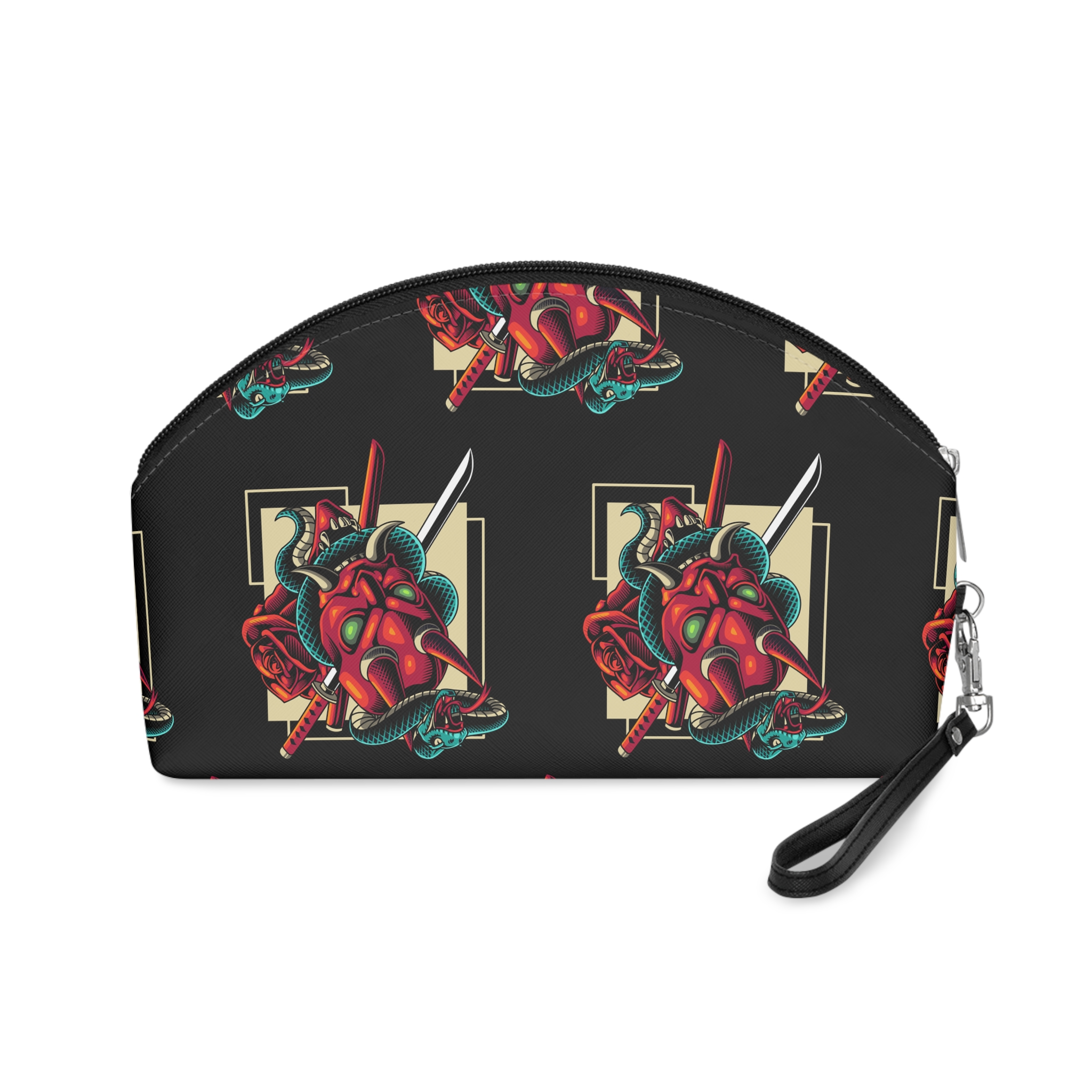 Devil Head With Snake Mascot Makeup Bag - Image 2
