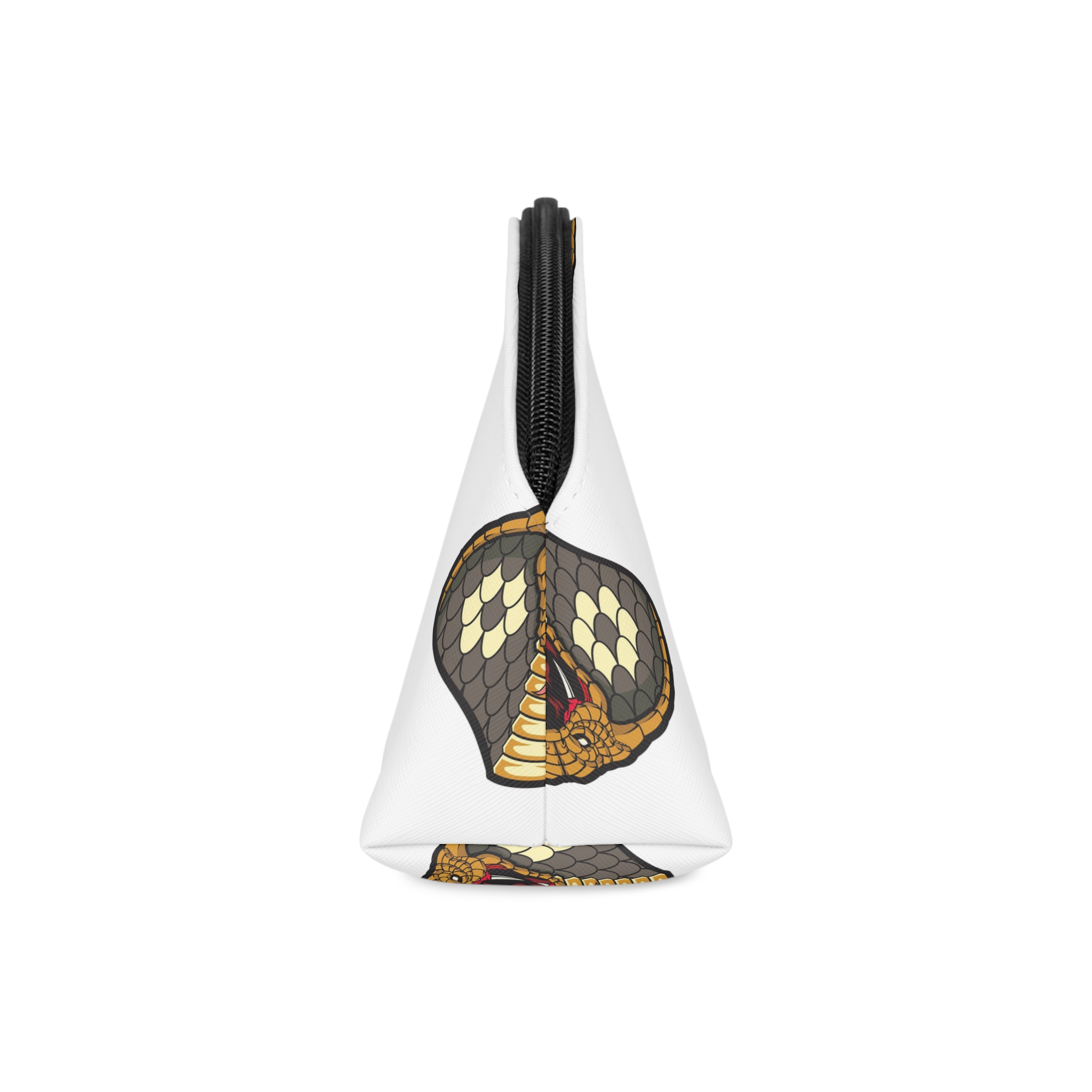 Cobra Head Isolated White Makeup Bag - Image 4