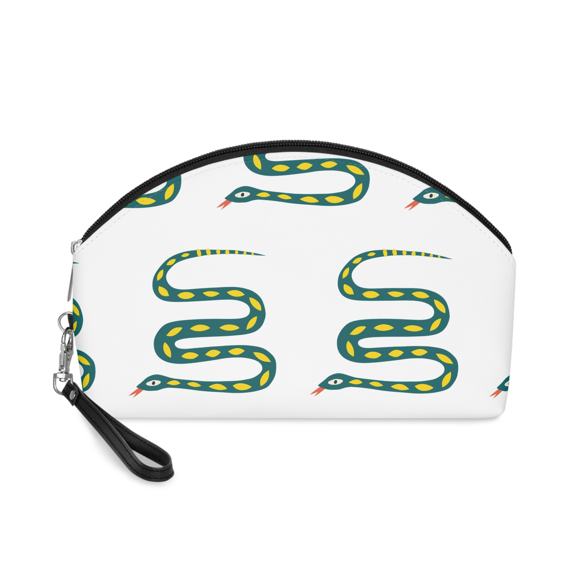 Childish Style Snake Boho Naive Funky Handdrawn Art Style Vector Illustration Makeup Bag