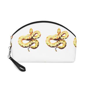 Cobra Signo Zodiaco Serpiente Poligonal Cobra Curva Amarilla Makeup Bag