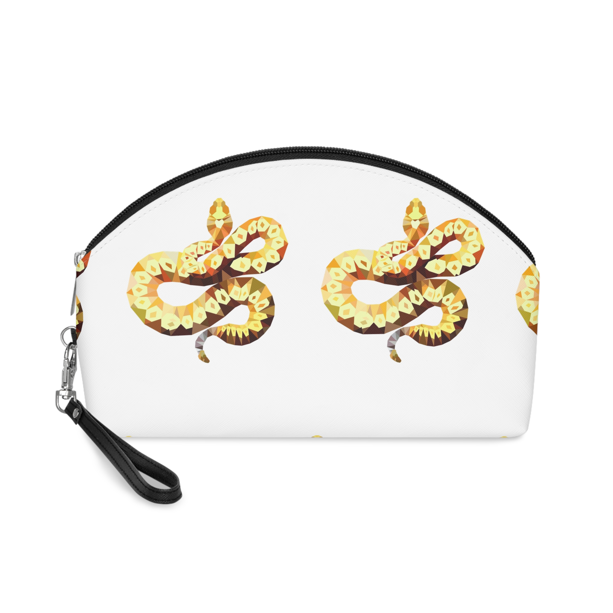 Cobra Signo Zodiaco Serpiente Poligonal Cobra Curva Amarilla Makeup Bag