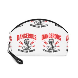 Dangerous Snake Warning Sign Makeup Bag