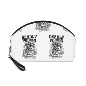 Deadly Poison Black White Illustration Makeup Bag