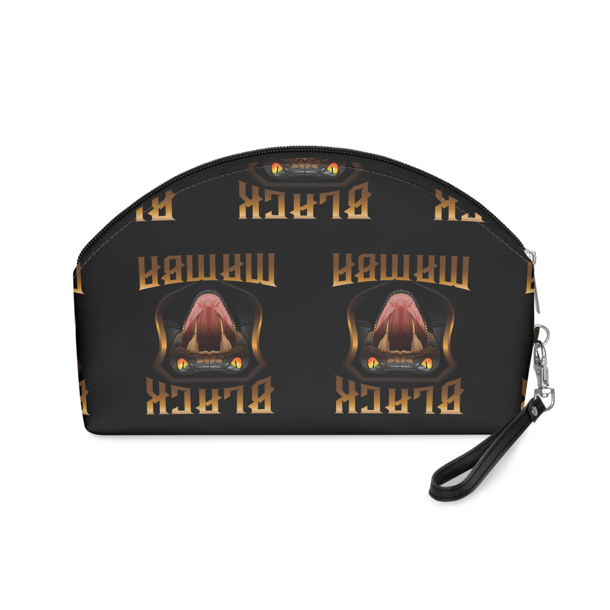 Black Mamba Mascot Logo Design Makeup Bag - Image 2