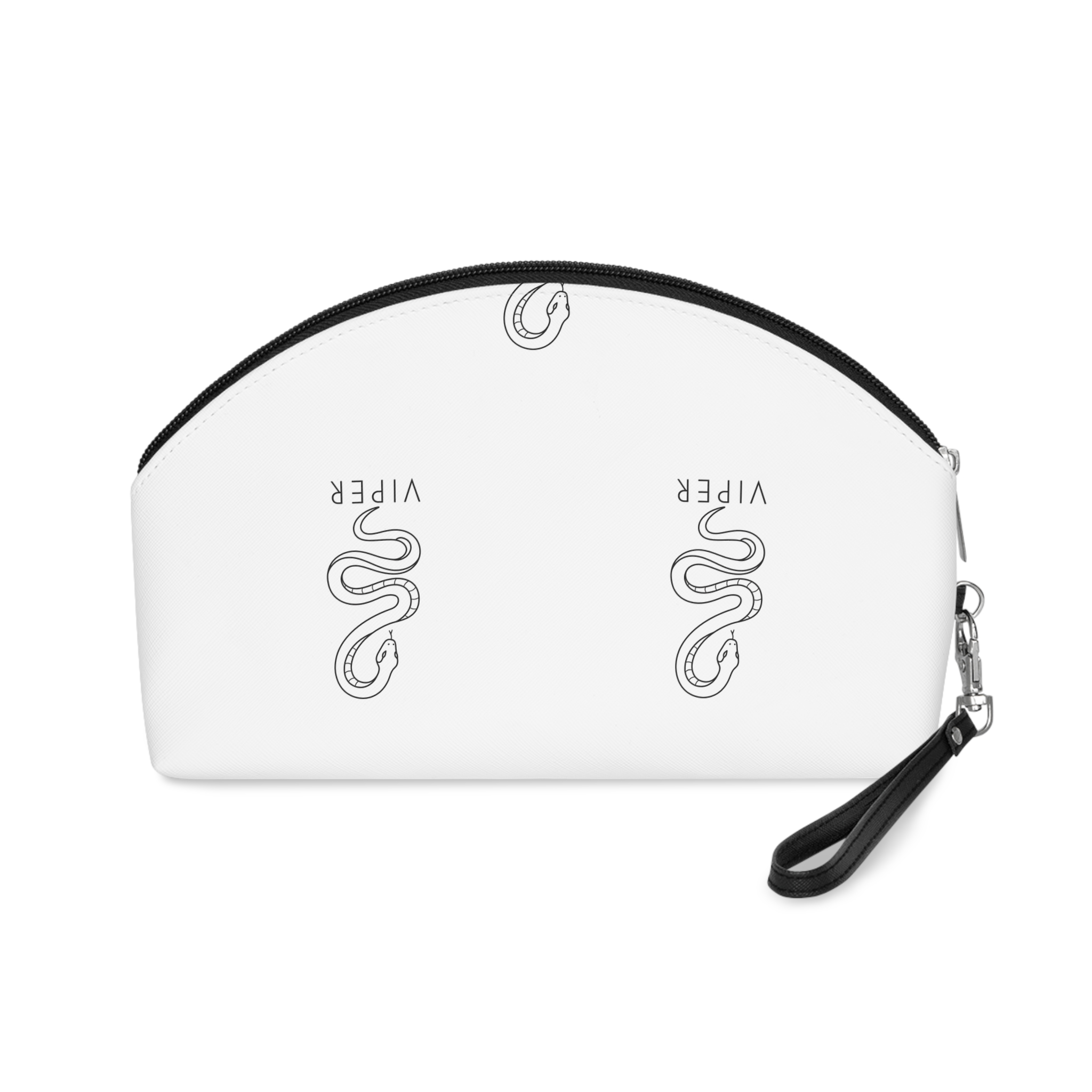 Creative Vector Viper Snake Illustration Design 1 Makeup Bag - Image 2