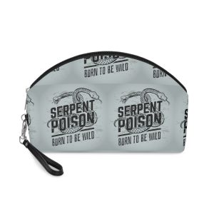 Born Be Wild Illustration Viper Snake Serpent Poison Makeup Bag