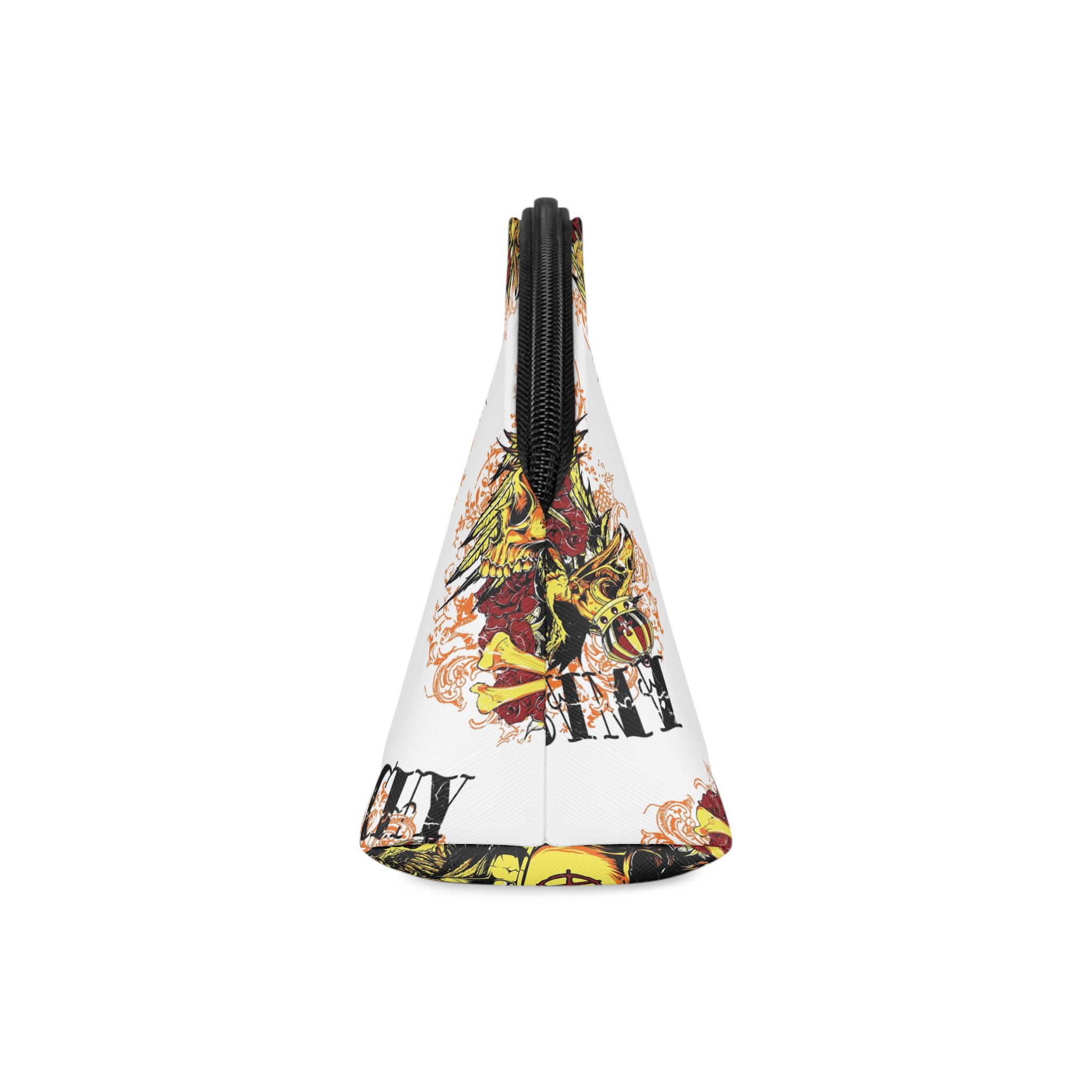 Anarchy Marked Skull King With Crowned Bird Skeletons Makeup Bag - Image 4