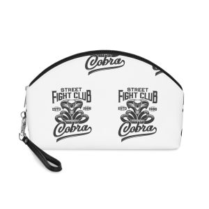 Cobra Snake Tshirt Print With Hand Lettering Makeup Bag