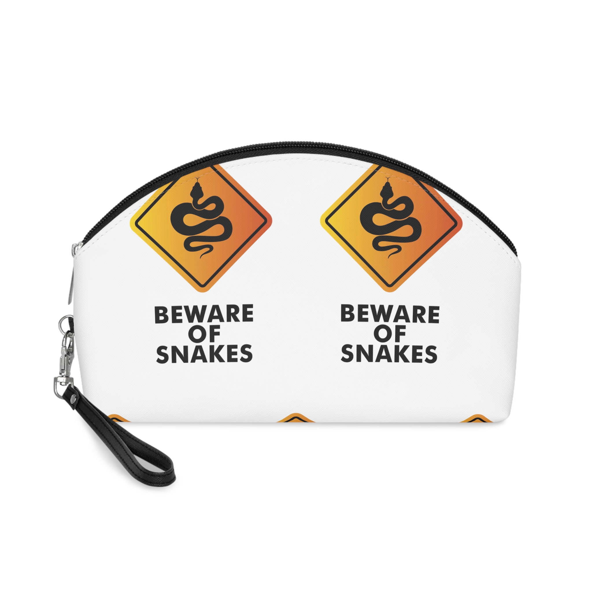 Beware Snakes Symbol Vector Illustration Transparent Background Makeup Bag