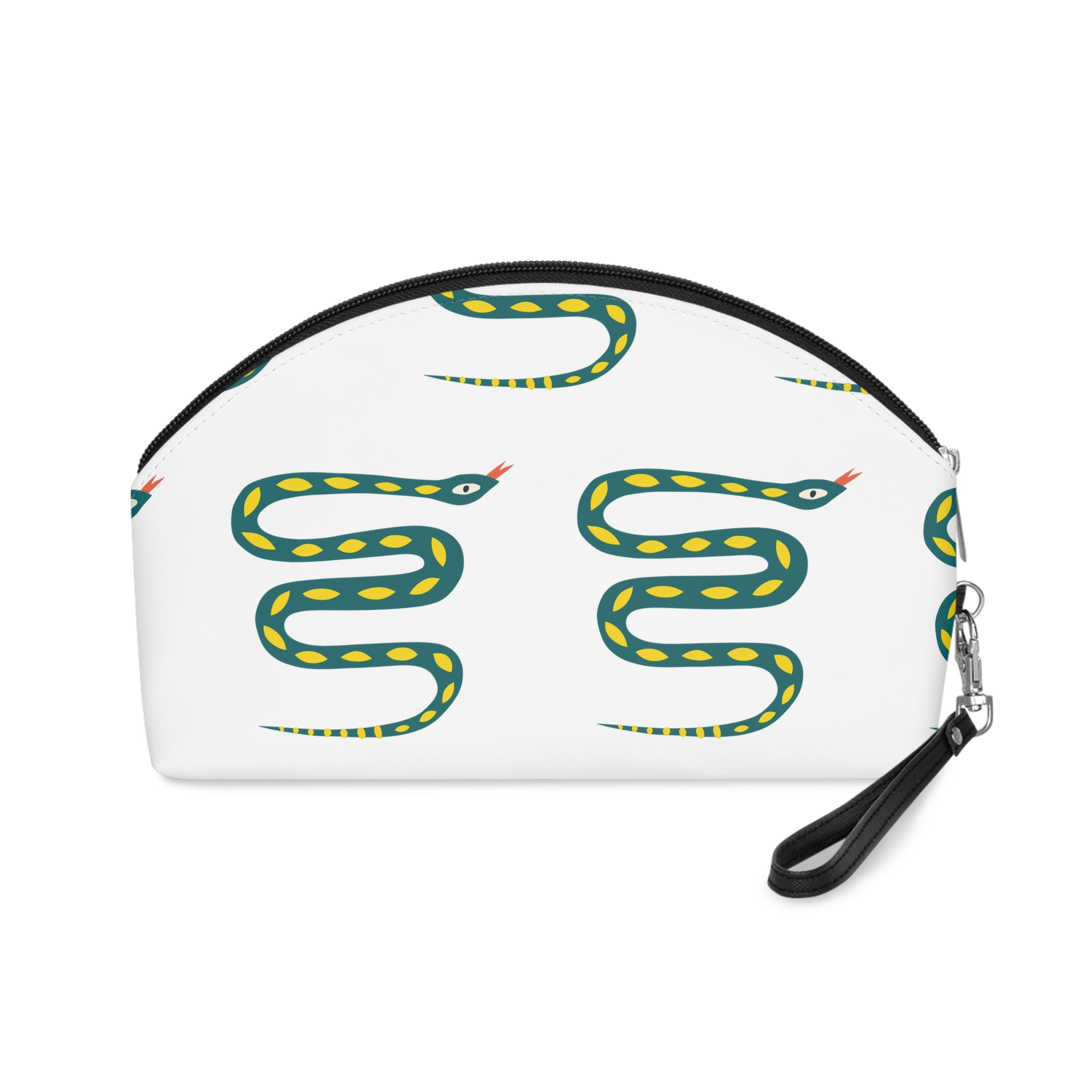 Childish Style Snake Boho Naive Funky Handdrawn Art Style Vector Illustration Makeup Bag - Image 2