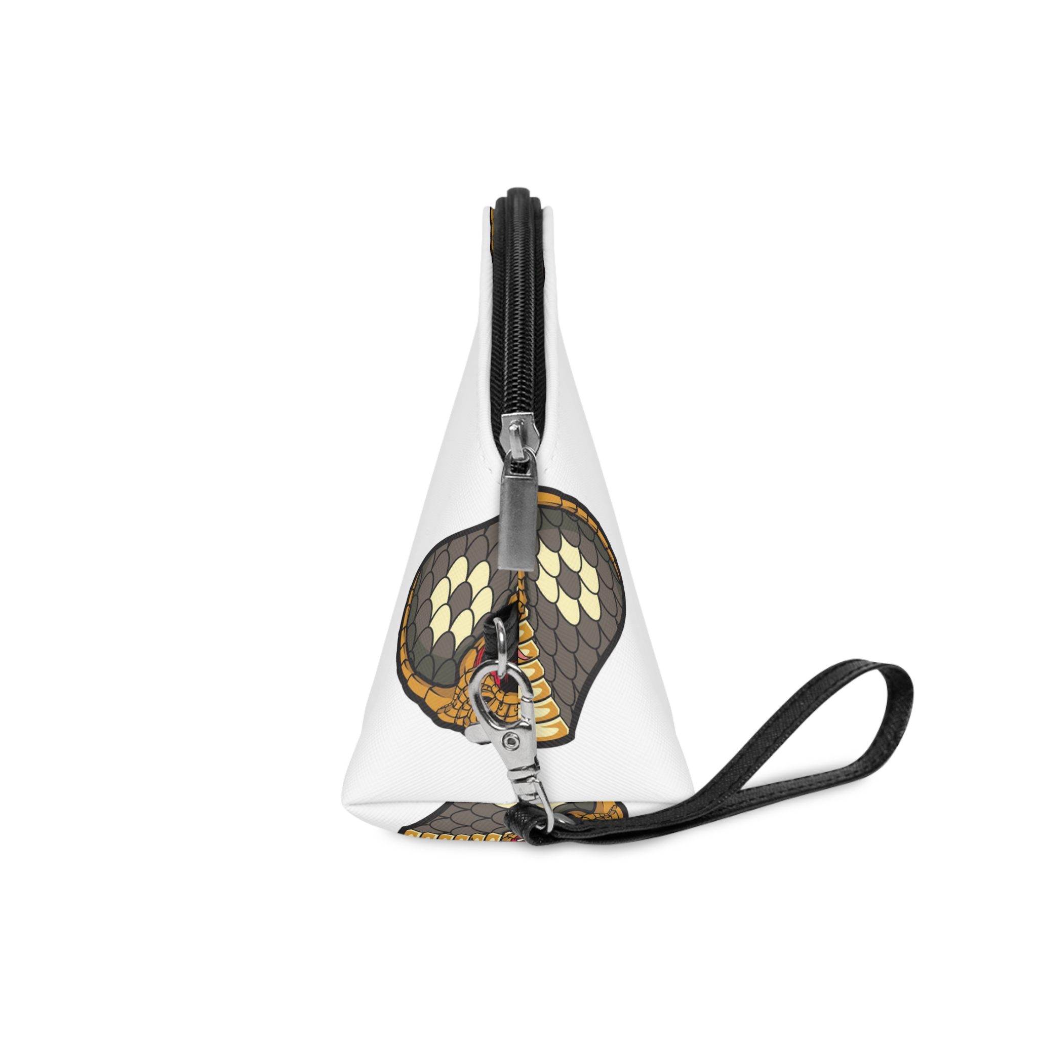 Cobra Head Isolated White Makeup Bag - Image 3