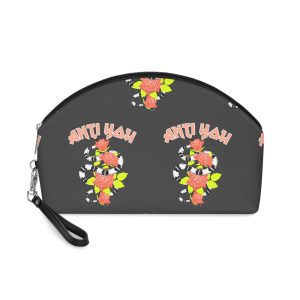 Anti You Snake With Red Flowers Makeup Bag