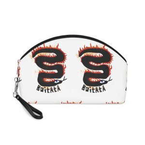 Boitata Fire Snake Fantastic Creature Brazilian Mythology Vector Isolated Illustration Makeup Bag