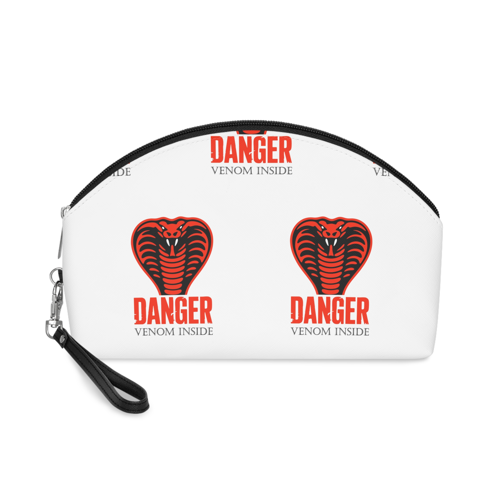 Danger Venom Inside Cobra Snake Logo Makeup Bag