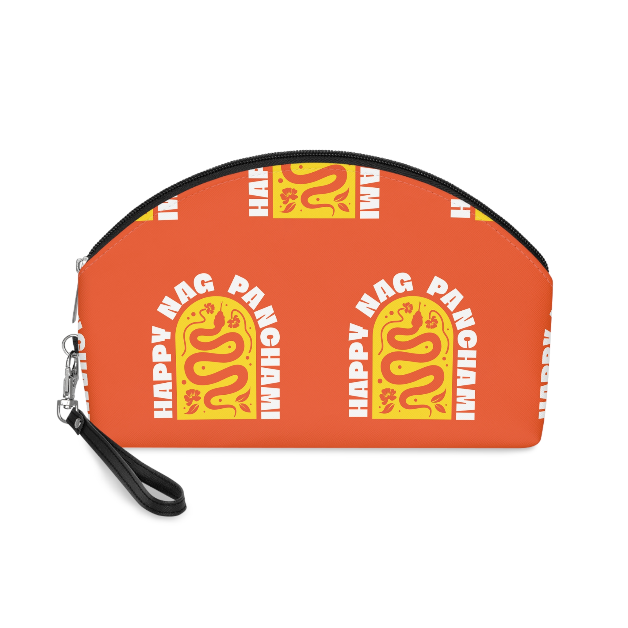 Abstract Serpent Worship Design Nag Panchami Celebration Makeup Bag
