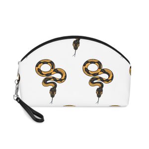 Coiled Snake Illustration Makeup Bag