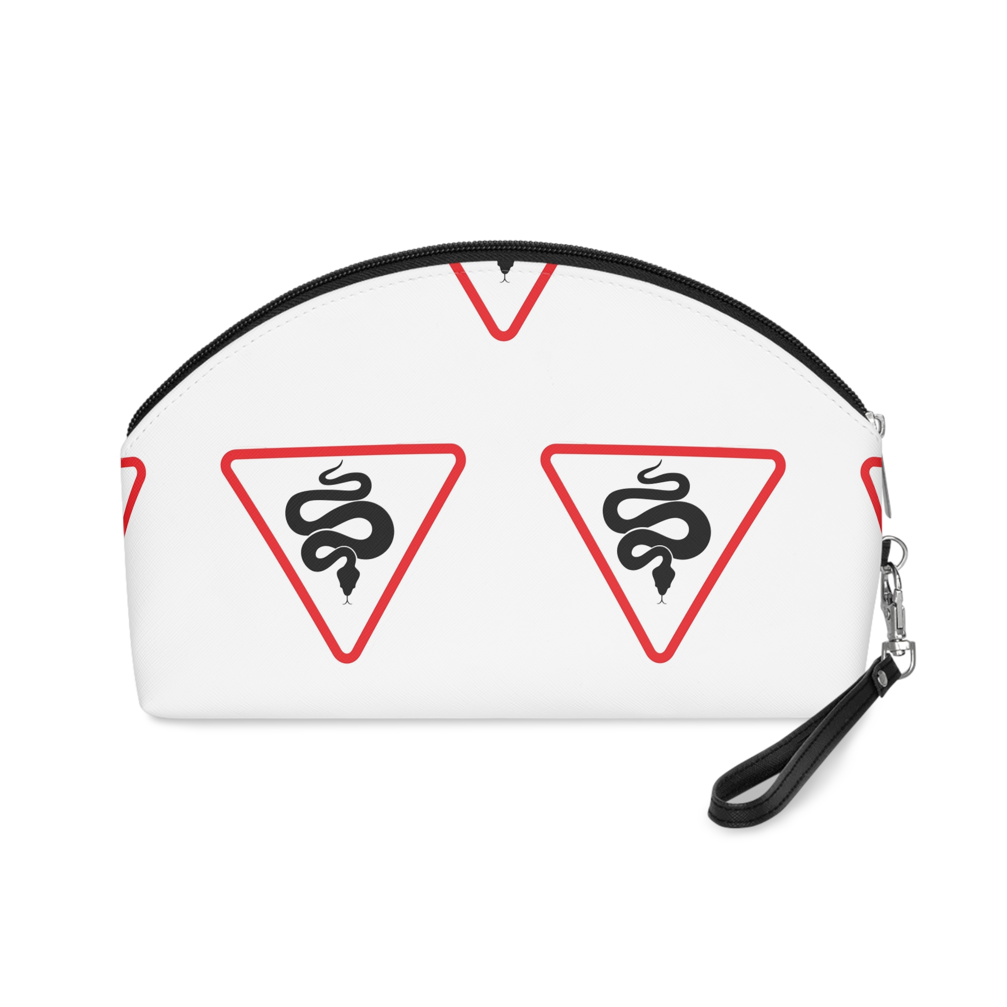 Danger Sign With Snakes Symbol Vector Illustration Transparent Background Makeup Bag - Image 2