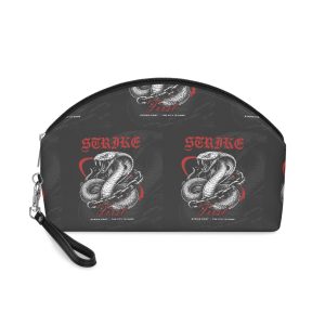 Cobra Snake With Chain Illustration Makeup Bag