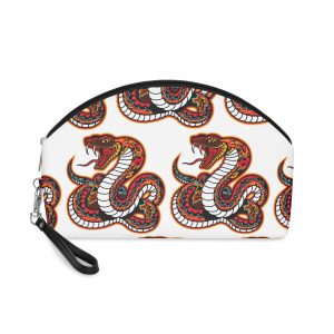 Colorful Snake With Red Tail White Stripes Makeup Bag