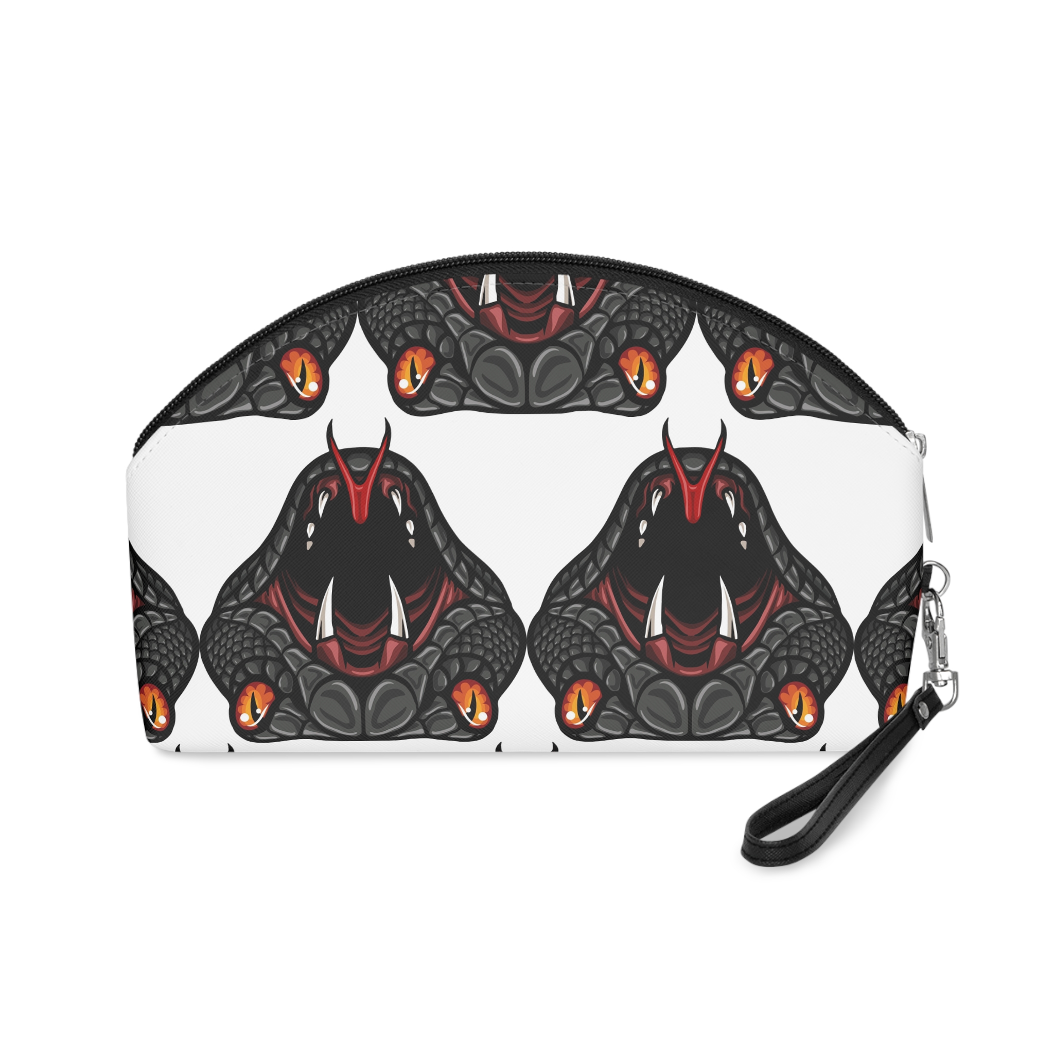 Angry Cobra Head Mascot Logo Design Makeup Bag - Image 2