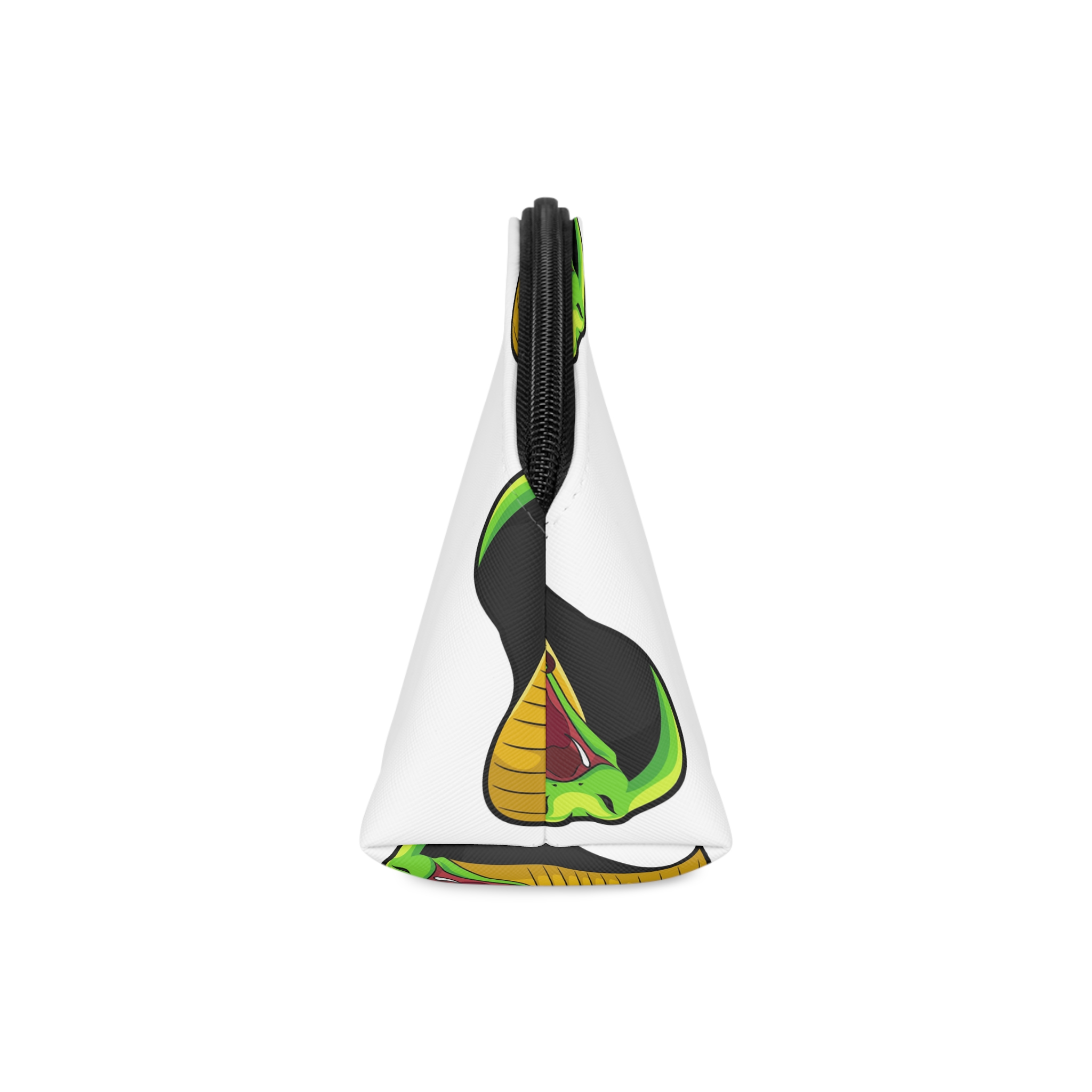 Angry Green Cobra Illustration Makeup Bag - Image 4