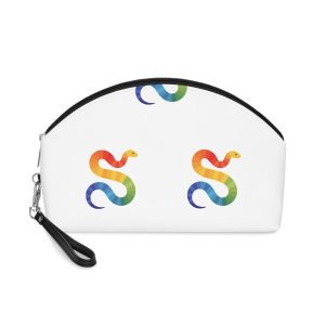 Colorful Rainbow Gradient Snake Vector Illustration With Smooth Curves Vibrant Segments Design Projects Creative Artwork Makeup Bag