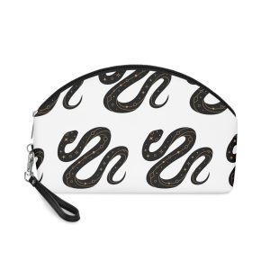 Black Snake Silhouette With Golden Mystical Elements (1) Makeup Bag