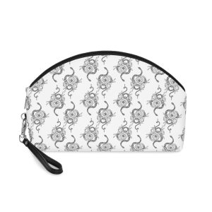 Delicate Floral Serpentine Dance Intricate Seamless Pattern Design Makeup Bag