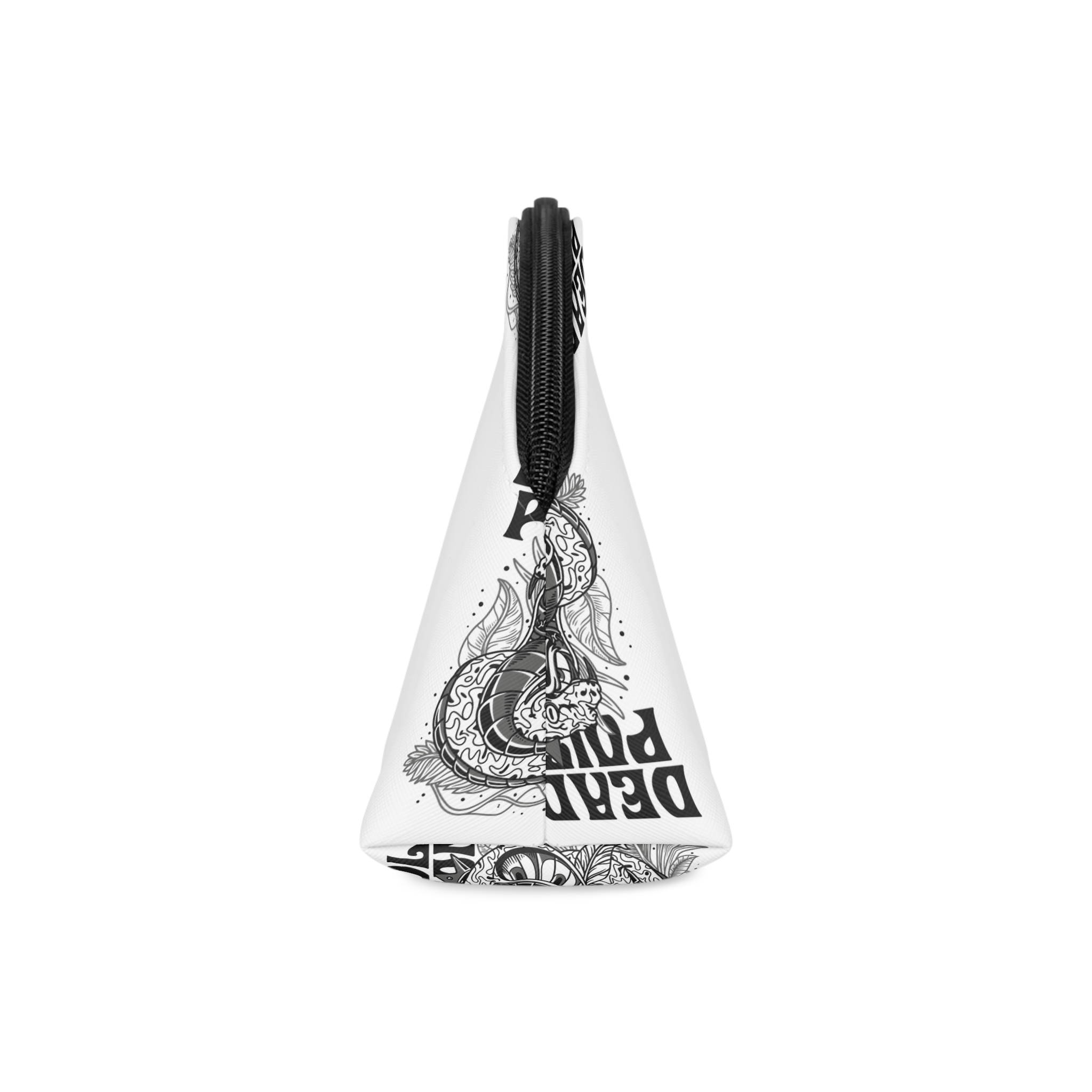 Deadly Poison Black White Illustration Makeup Bag - Image 4