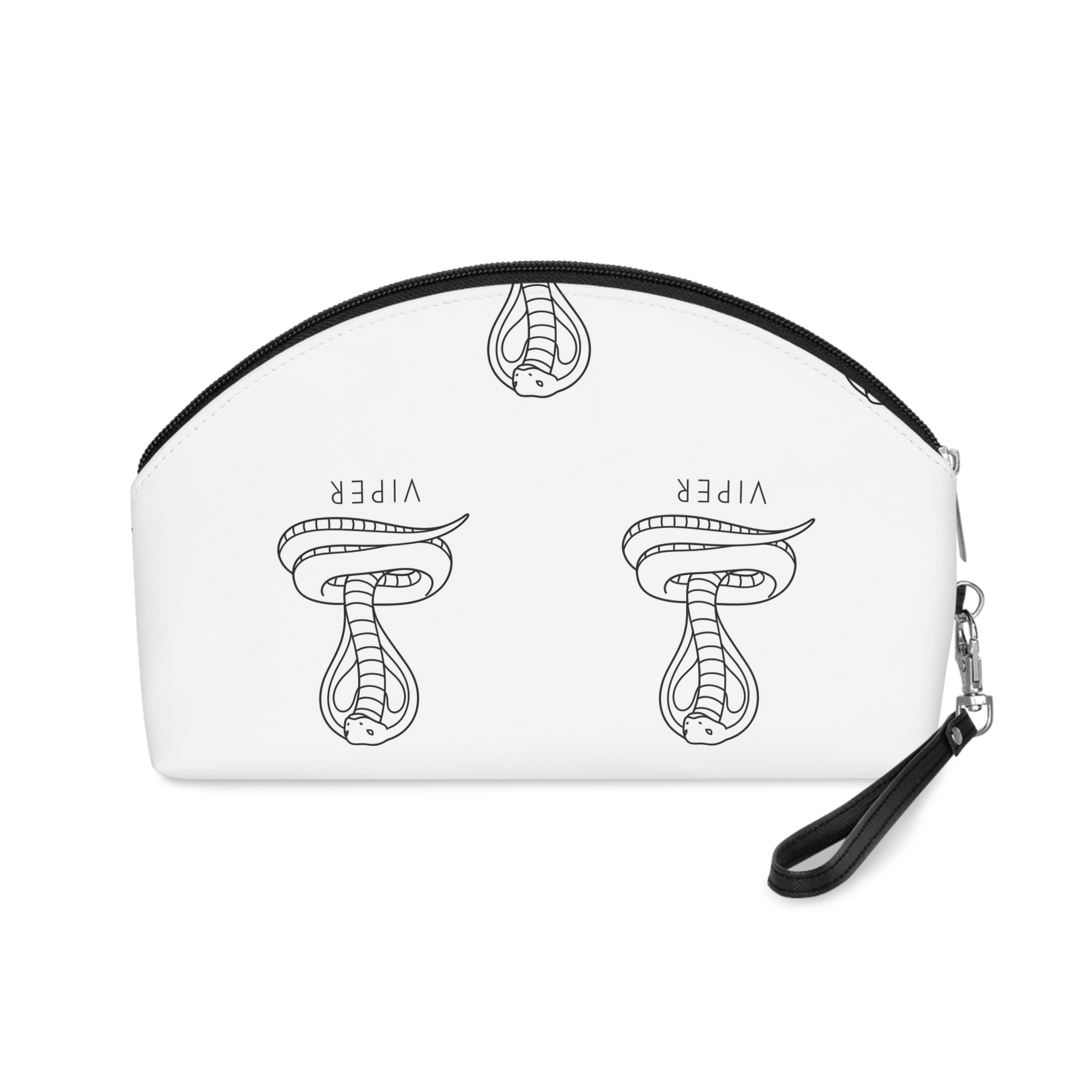 Creative Vector Viper Snake Illustration Design 2 Makeup Bag - Image 2