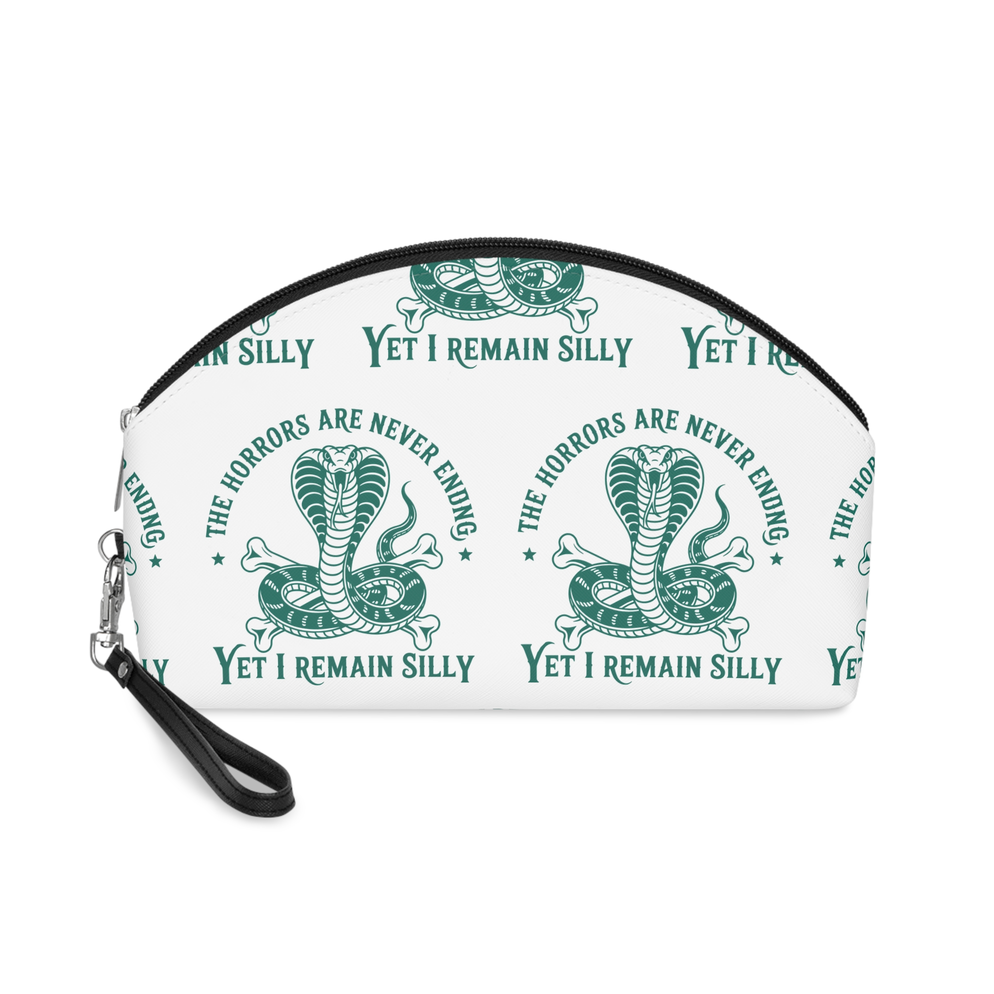 Cobra Snake Illustration Makeup Bag