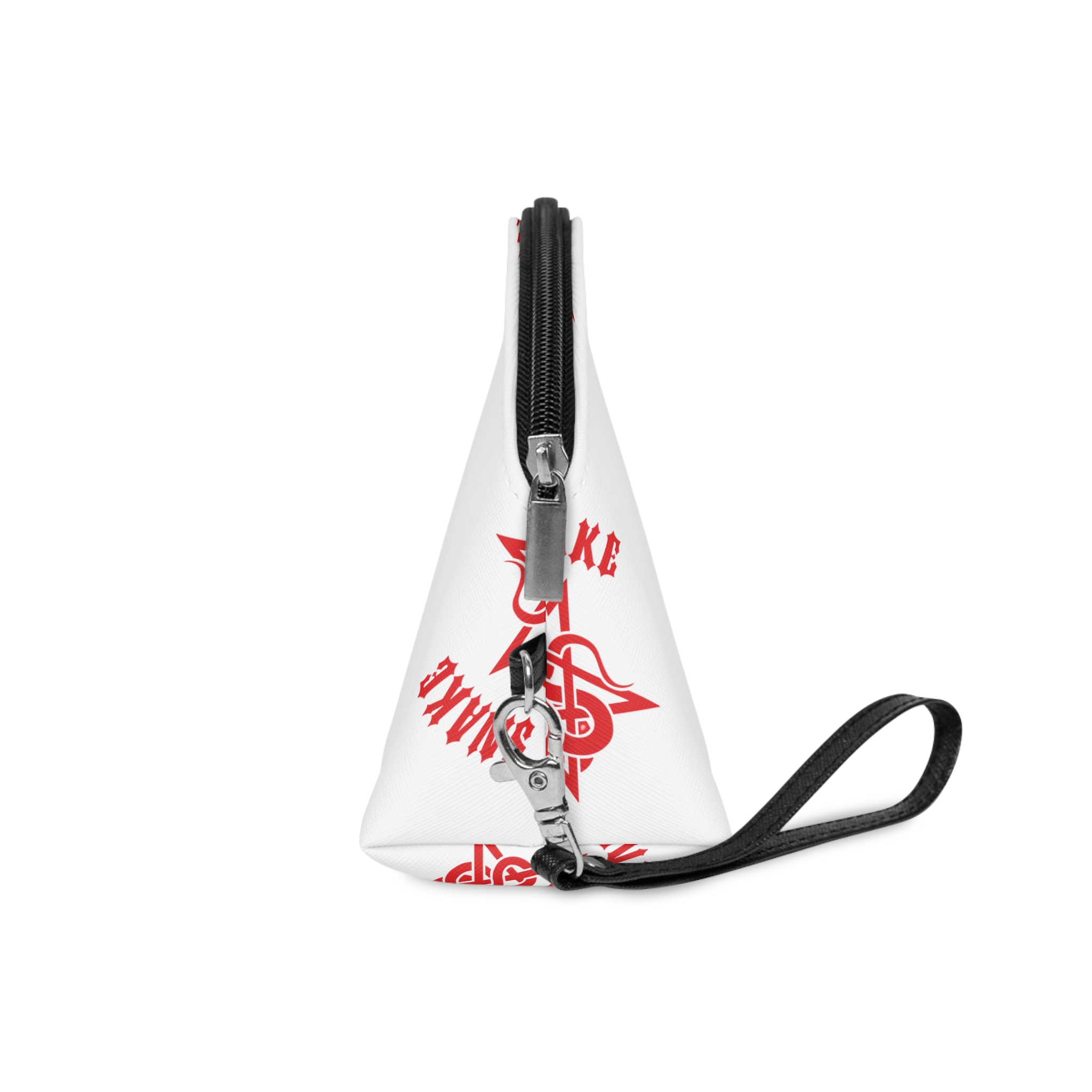 Black Red Sign That Says Devil Snake Makeup Bag - Image 3