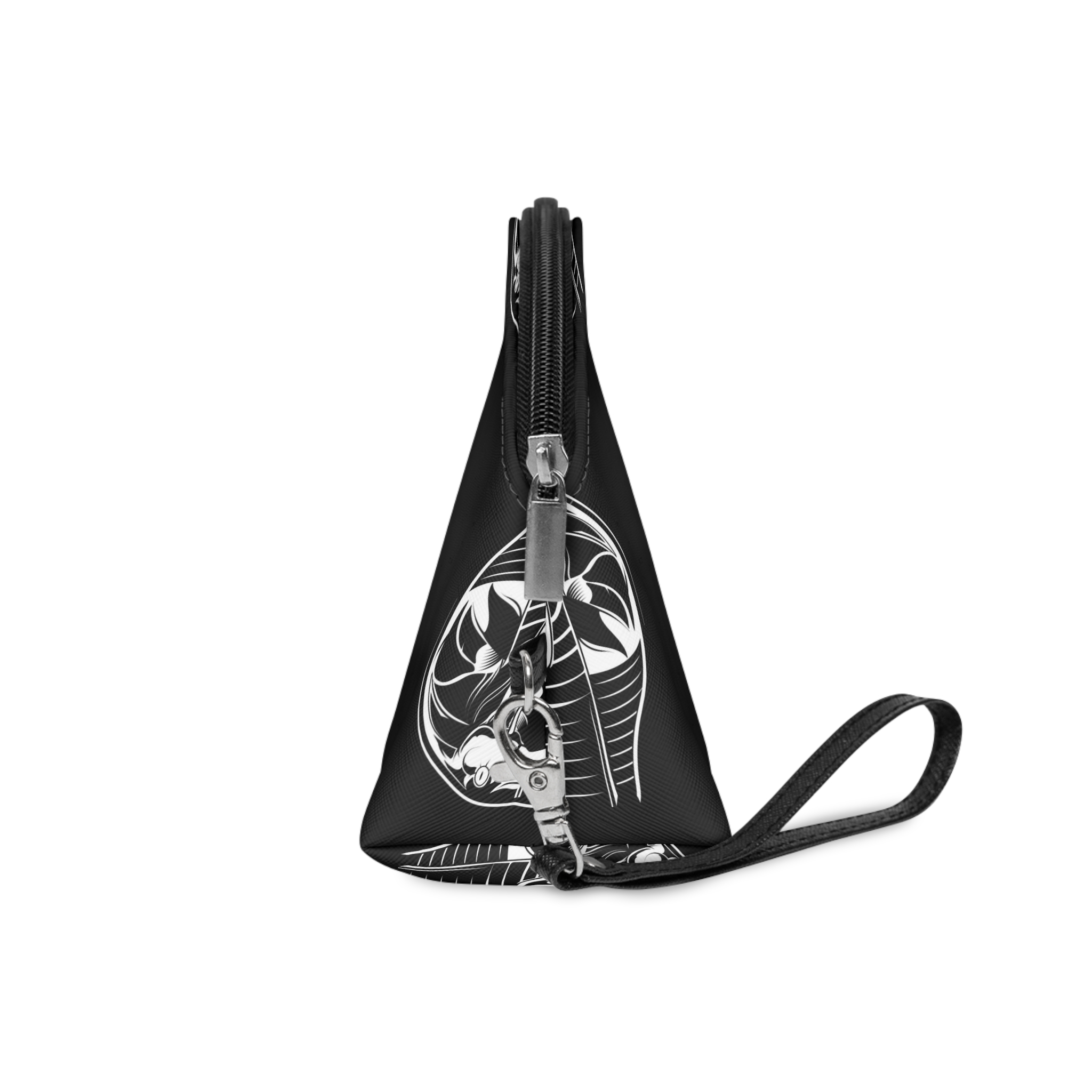 Cobra Head Vector Black Background Makeup Bag - Image 3