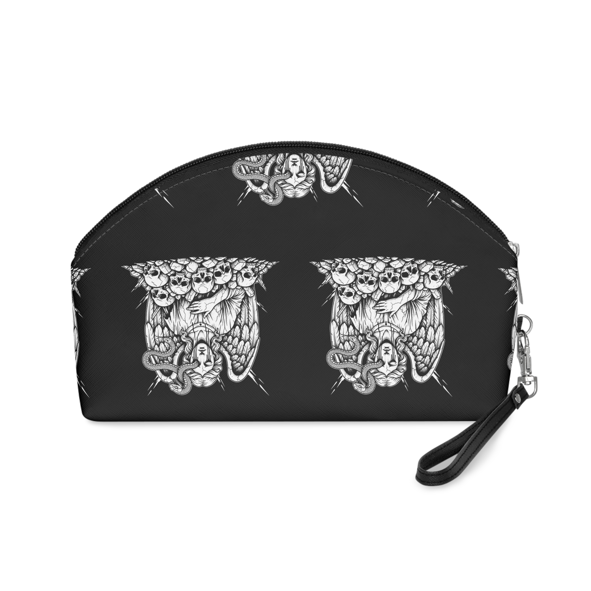 Angel With Snake Skulls Illustration Makeup Bag - Image 2