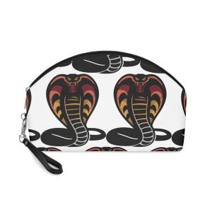 Cobra Snake Silhouette Vector Illustration White Background Makeup Bag