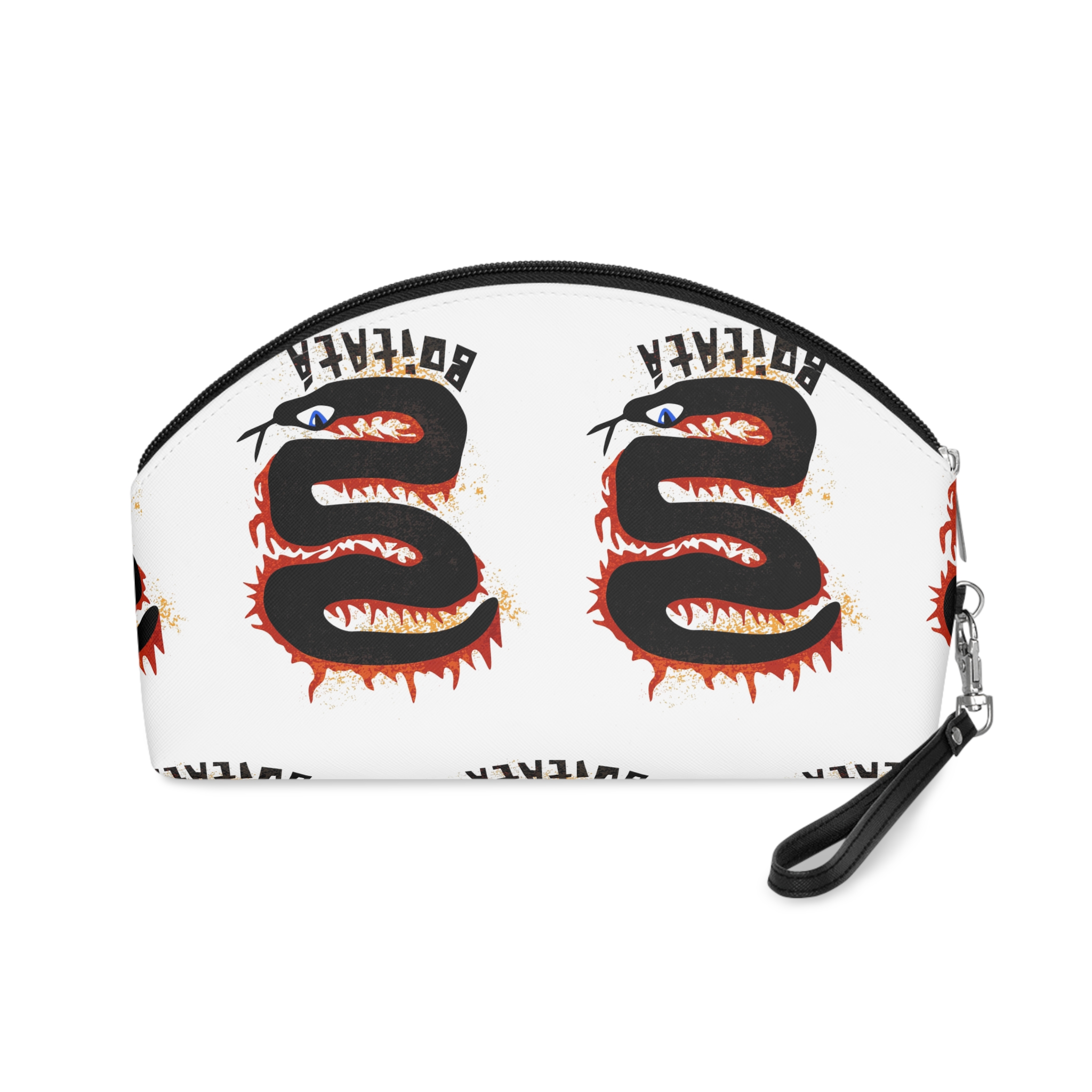 Boitata Fire Snake Fantastic Creature Brazilian Mythology Vector Isolated Illustration Makeup Bag - Image 2