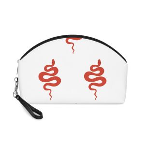Chinese New Year Snake 2025 Holiday Element Golden Serpent Zodiac Animal Mascot Makeup Bag