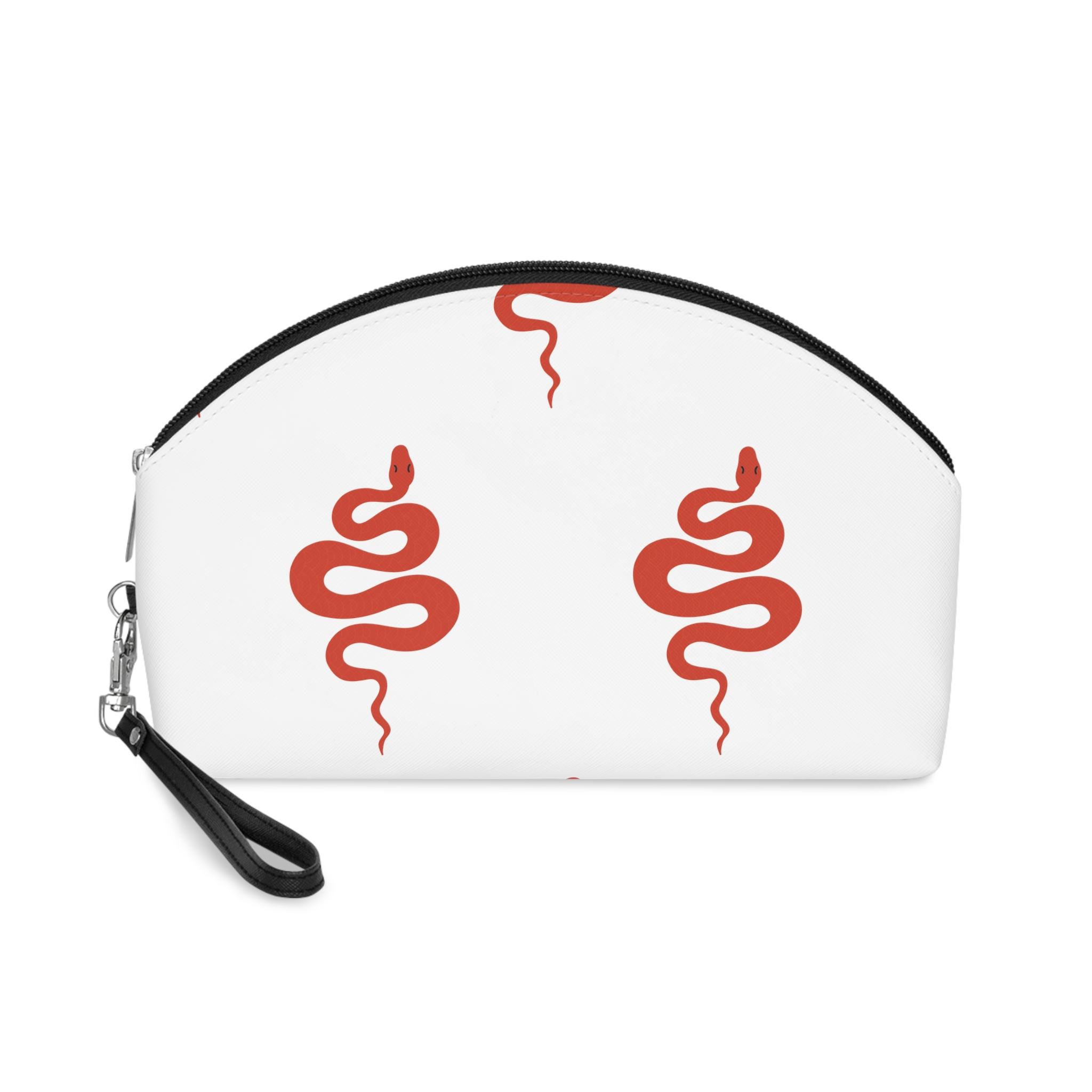 Chinese New Year Snake 2025 Holiday Element Golden Serpent Zodiac Animal Mascot Makeup Bag