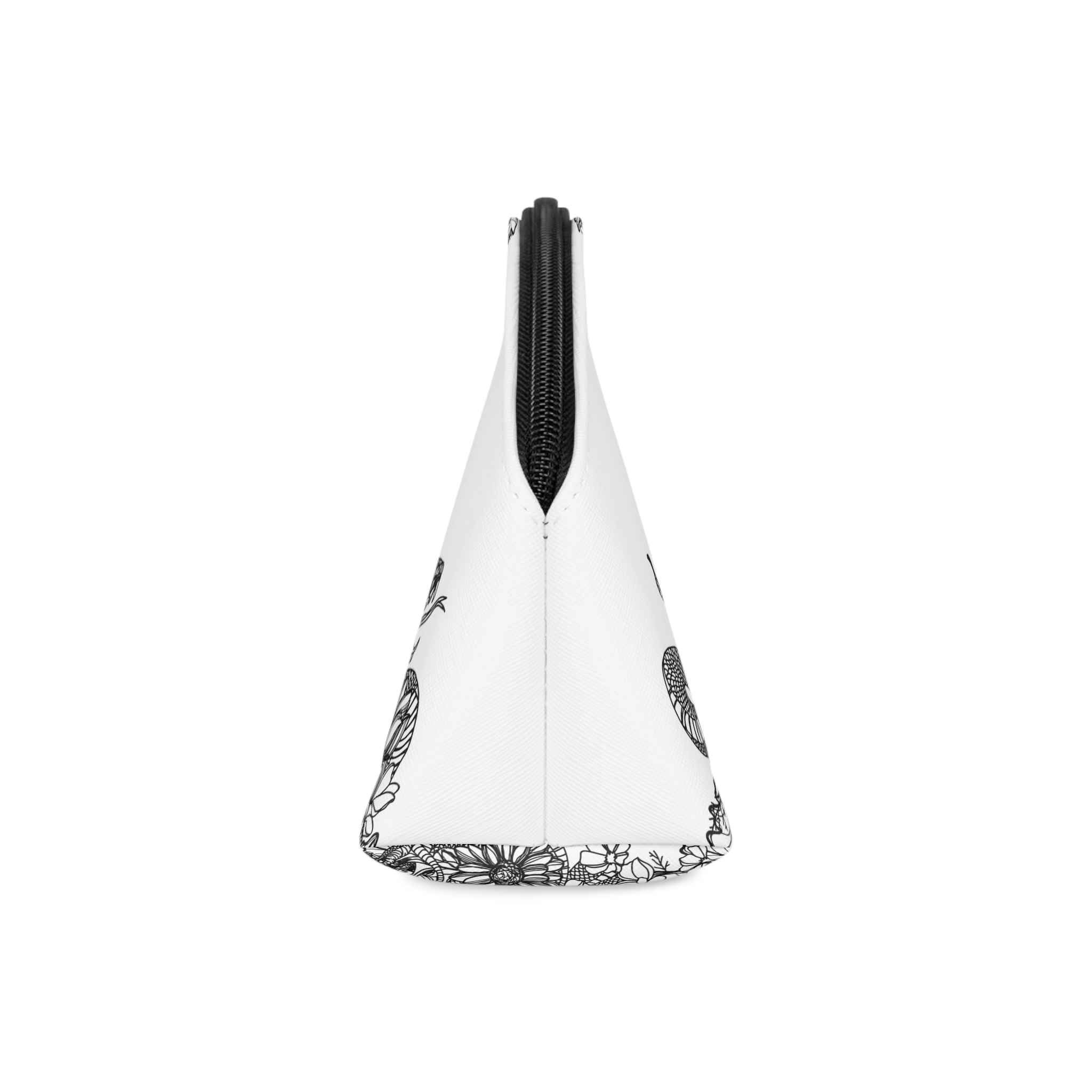 Arte Tatuaje Snak Dibujo Flores Bocetos Blanco Negro Makeup Bag - Image 4