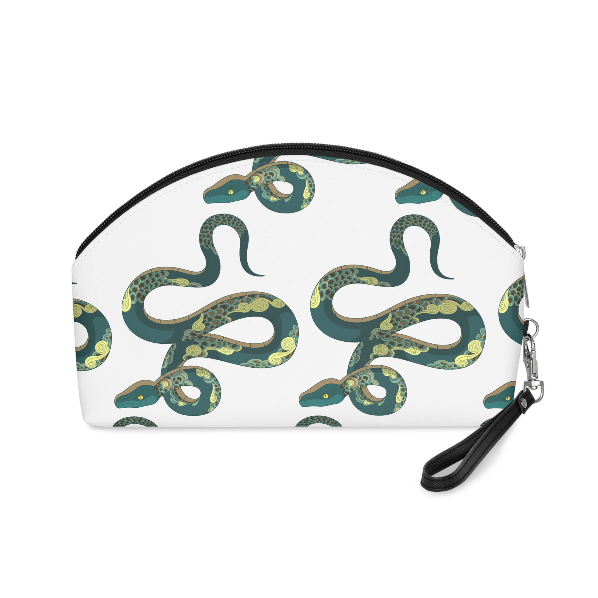 Ano Serpiente 2025 Elegante Serpiente Decorativa Patrones Espiral Makeup Bag - Image 2