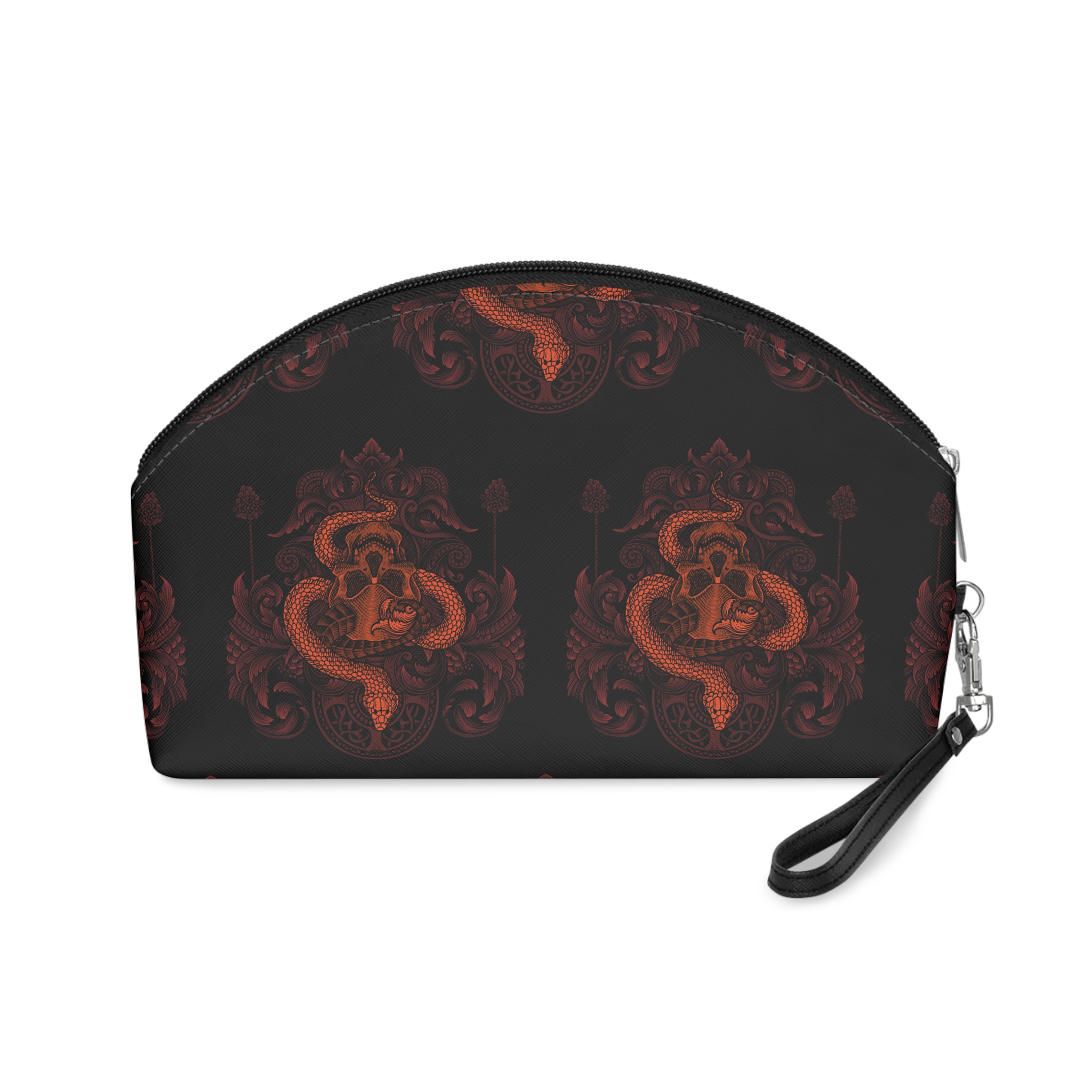 Antique Cat Head With Vintage Engraving Makeup Bag - Image 2