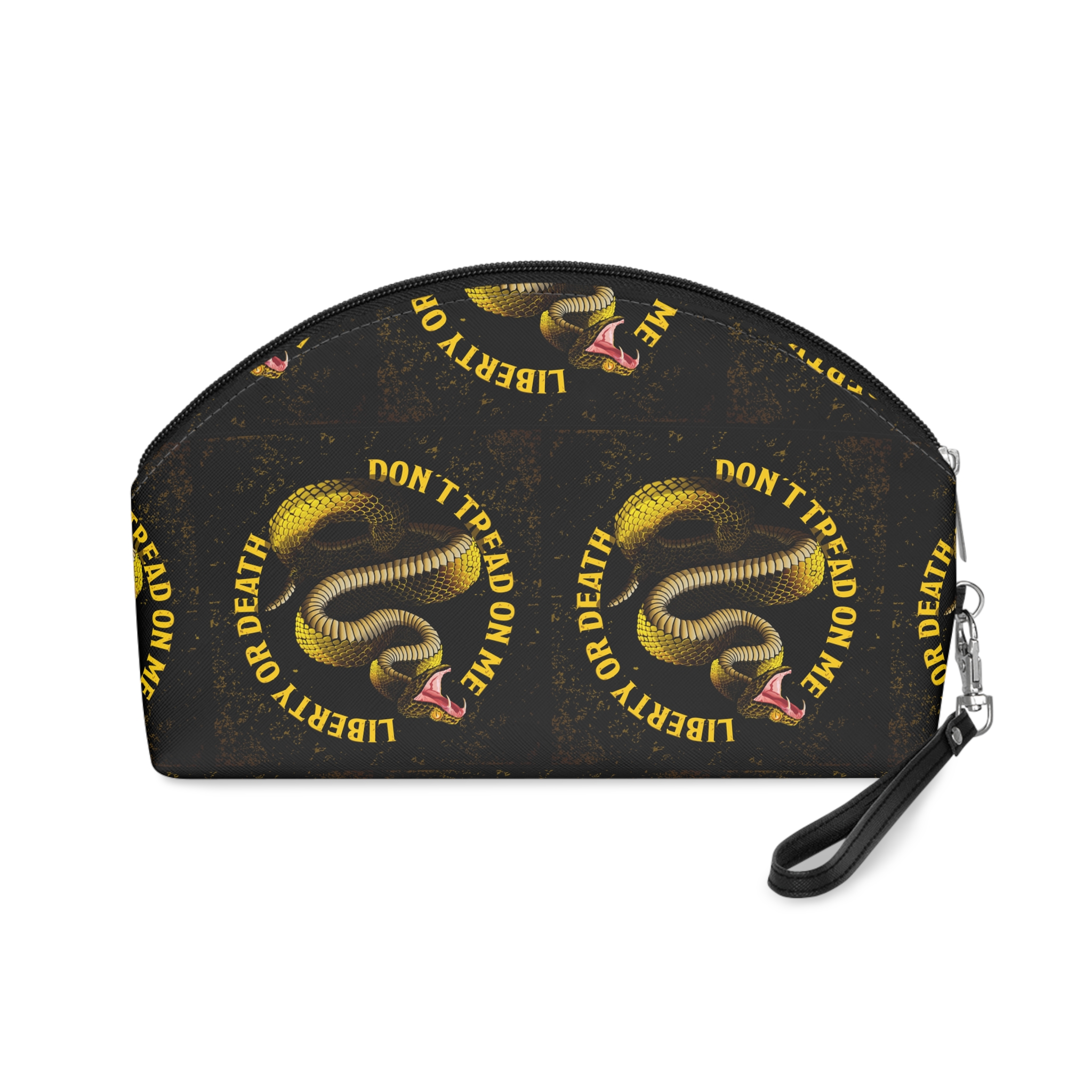 Dont Tread Me Liberalism Flag Snake Liberty Death Gadsden Flag Cascabel Yellow Snake Makeup Bag - Image 2