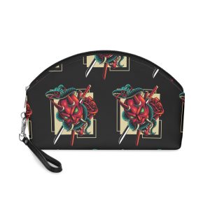 Devil Head With Snake Mascot Makeup Bag